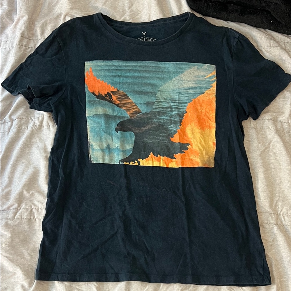 American Eagle Outfitters Black Vintage Fit Tee